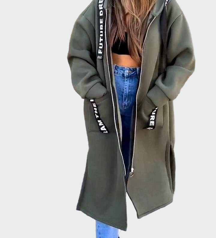 Anneli | Dlhý kabát s kapucňou