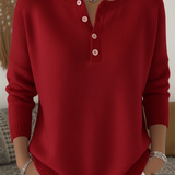 Sara - Elegantný Henley pulóver