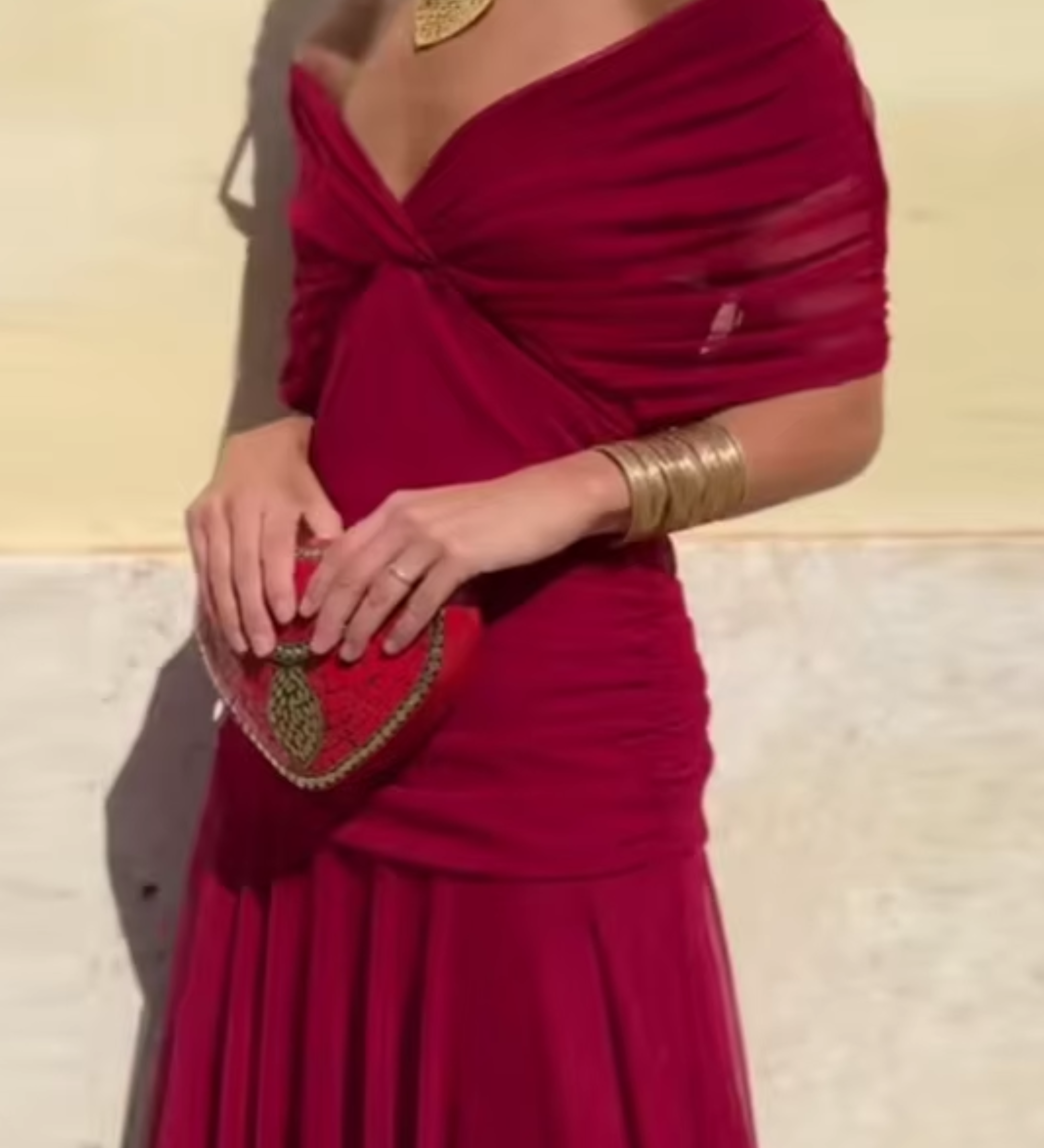 Louise | Elegantné maxi šaty s V-výstrihom