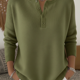 Sara - Elegantný Henley pulóver