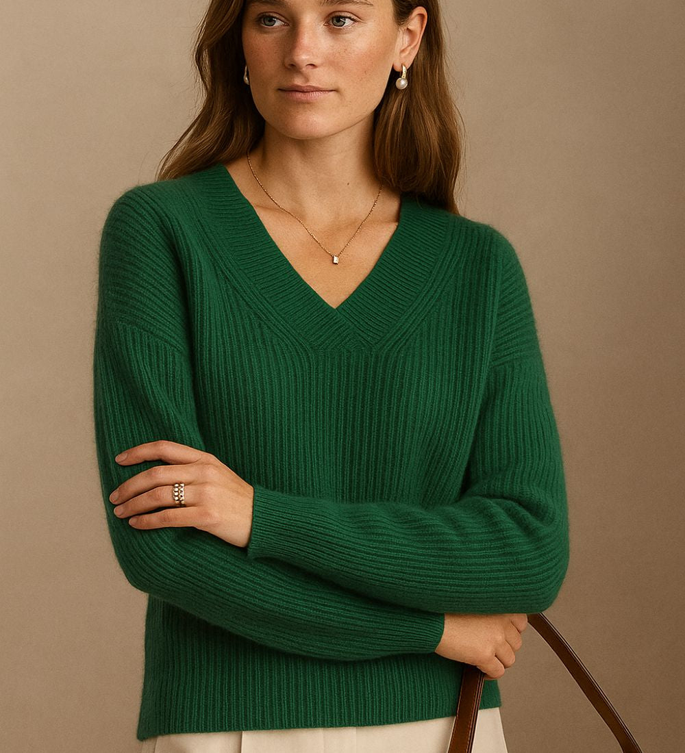 Éliane - Emerald Kašmírny Pulover