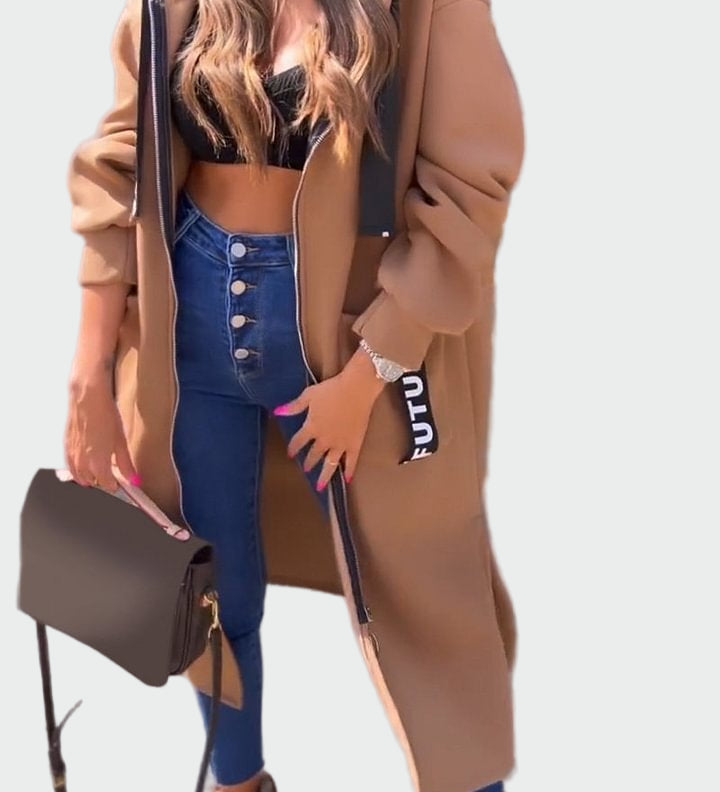 Anneli | Dlhý kabát s kapucňou