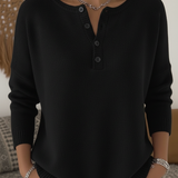 Sara - Elegantný Henley pulóver