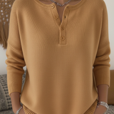 Sara - Elegantný Henley pulóver