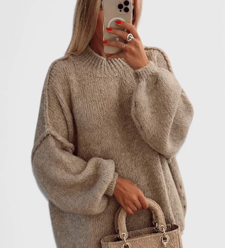 Cassia™ | Oversized sveter s balónovými rukávmi