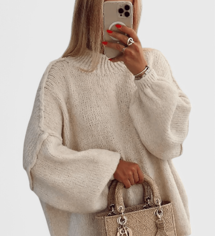 Cassia™ | Oversized sveter s balónovými rukávmi