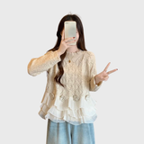 Elina | Elegantný pulóver s čipkovými detailmi
