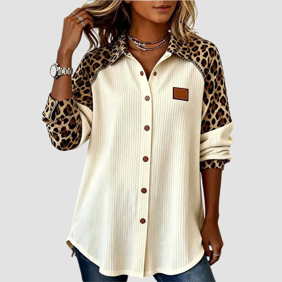 Aria - Elegantná Leopard Košela