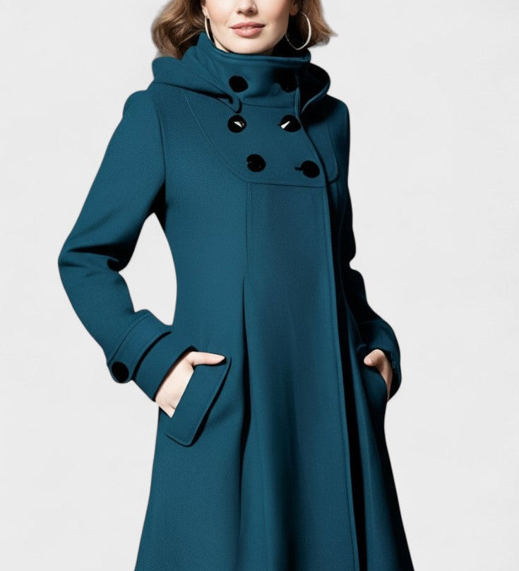 Lenka | Elegantný kabát s kapucňou