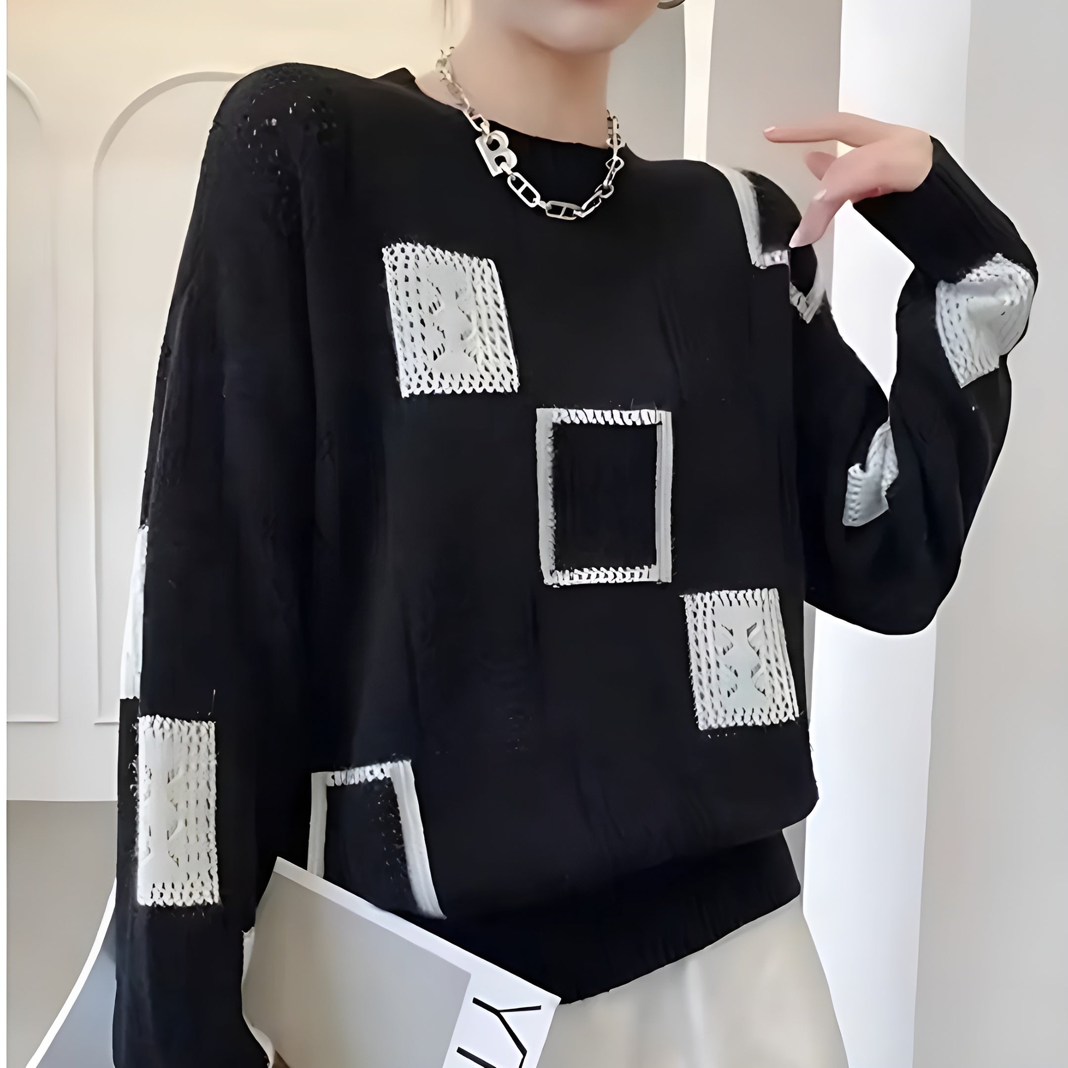 Helirra - Elegantný Geometrický Sveter