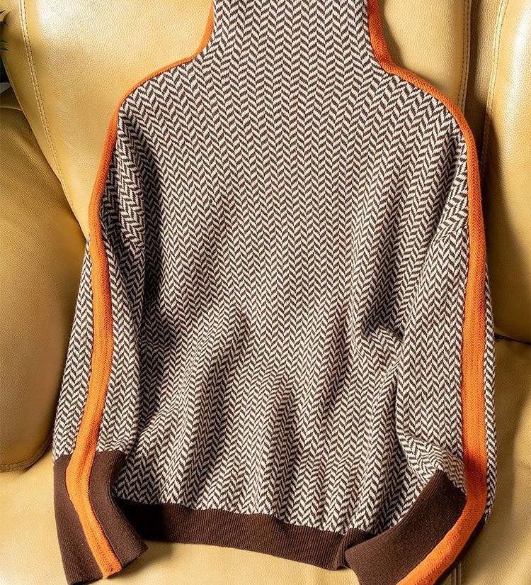 Klémans - Elegantný Pulover s Rolovaným Okrúhlym Golierom