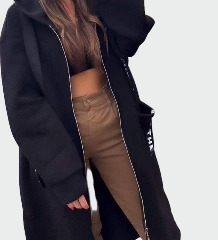 Anneli | Dlhý kabát s kapucňou