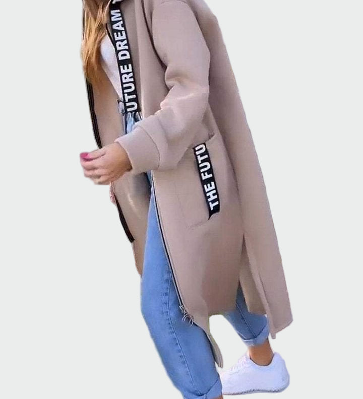 Anneli | Dlhý kabát s kapucňou