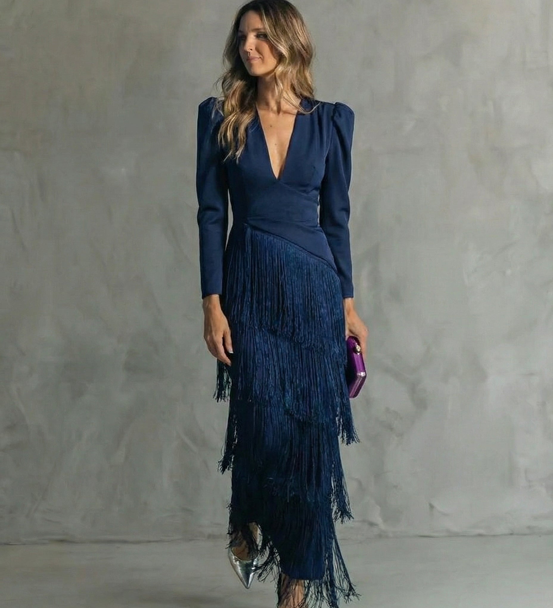 Chiara | Elegantné Šaty s Čipkovými Rukávmi