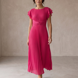 Seraphina | Elegantné Maxi Šaty S Plisovaním a Vytvoreným Pásom