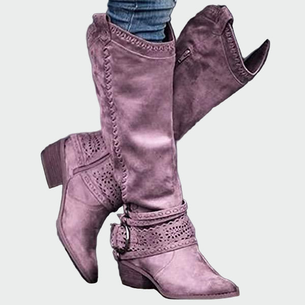 Veselka | Klasické kožené cowboyské čižmy v retro štýle