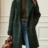 Florencia™ | Retro Úpravený Károvaný Tweed Kabát