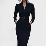 Inês | Elegantné šaty s opaskom